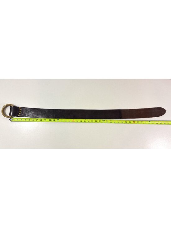 Ralph Lauren Womens Wide Brass Double O Ring Brown Leather Belt Size Medium main image 8